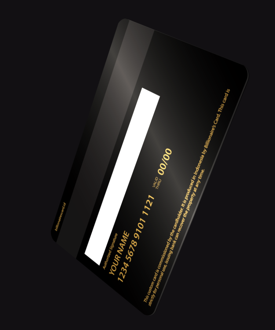 Billionaires Card - The First Custom Metal Card in Indonesia